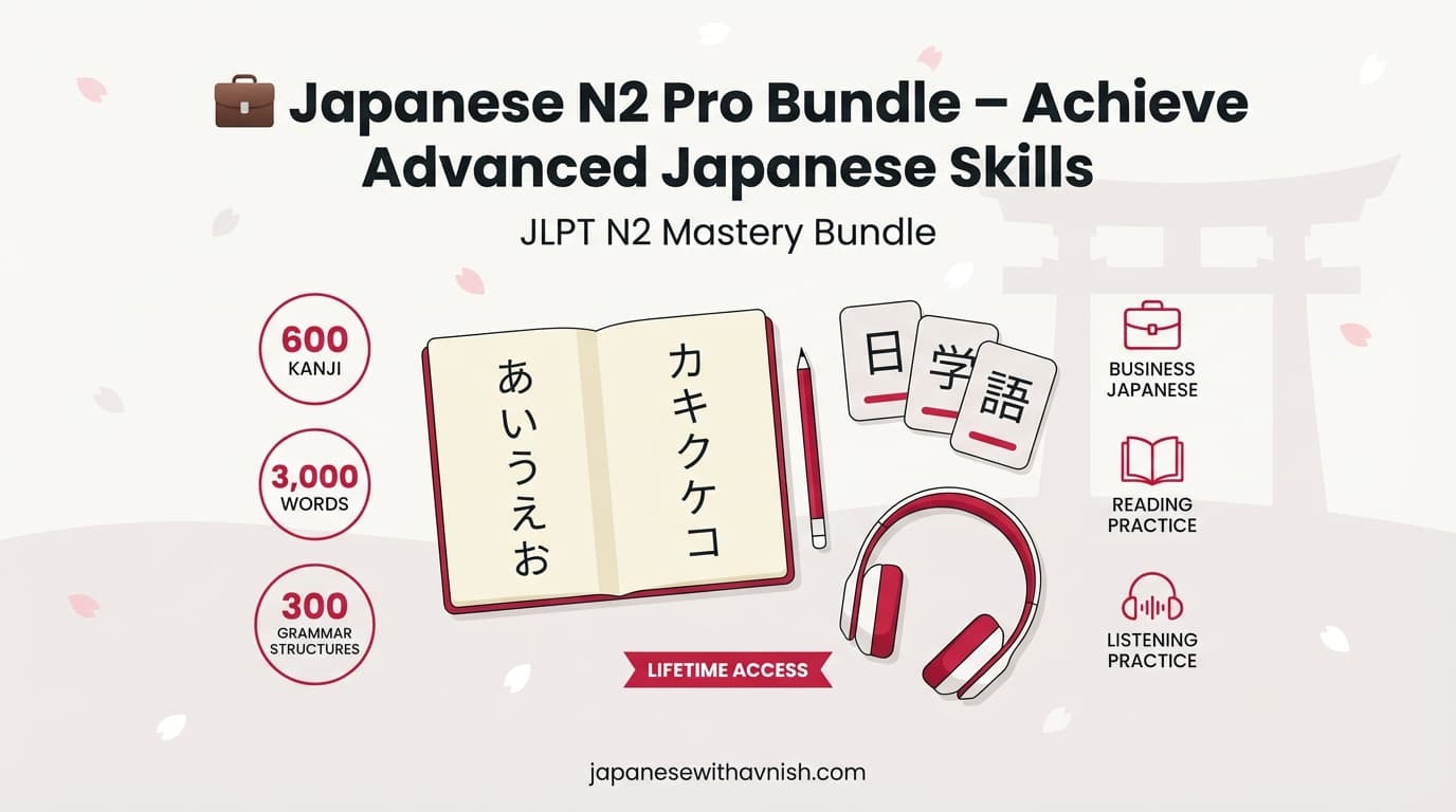 💼 Japanese N2 Pro Bundle – Achieve Advanced Japanese Skills